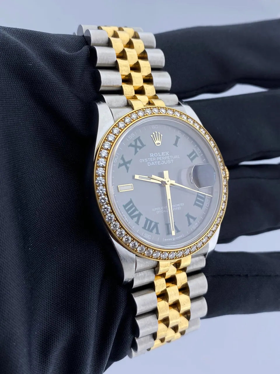 Rolex Slate Green Diamond Bezel - Hình 4