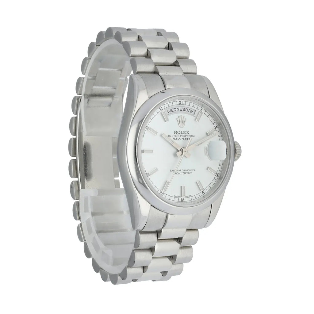 Rolex Day-Date Silver Dial stainless steel - Hình 3