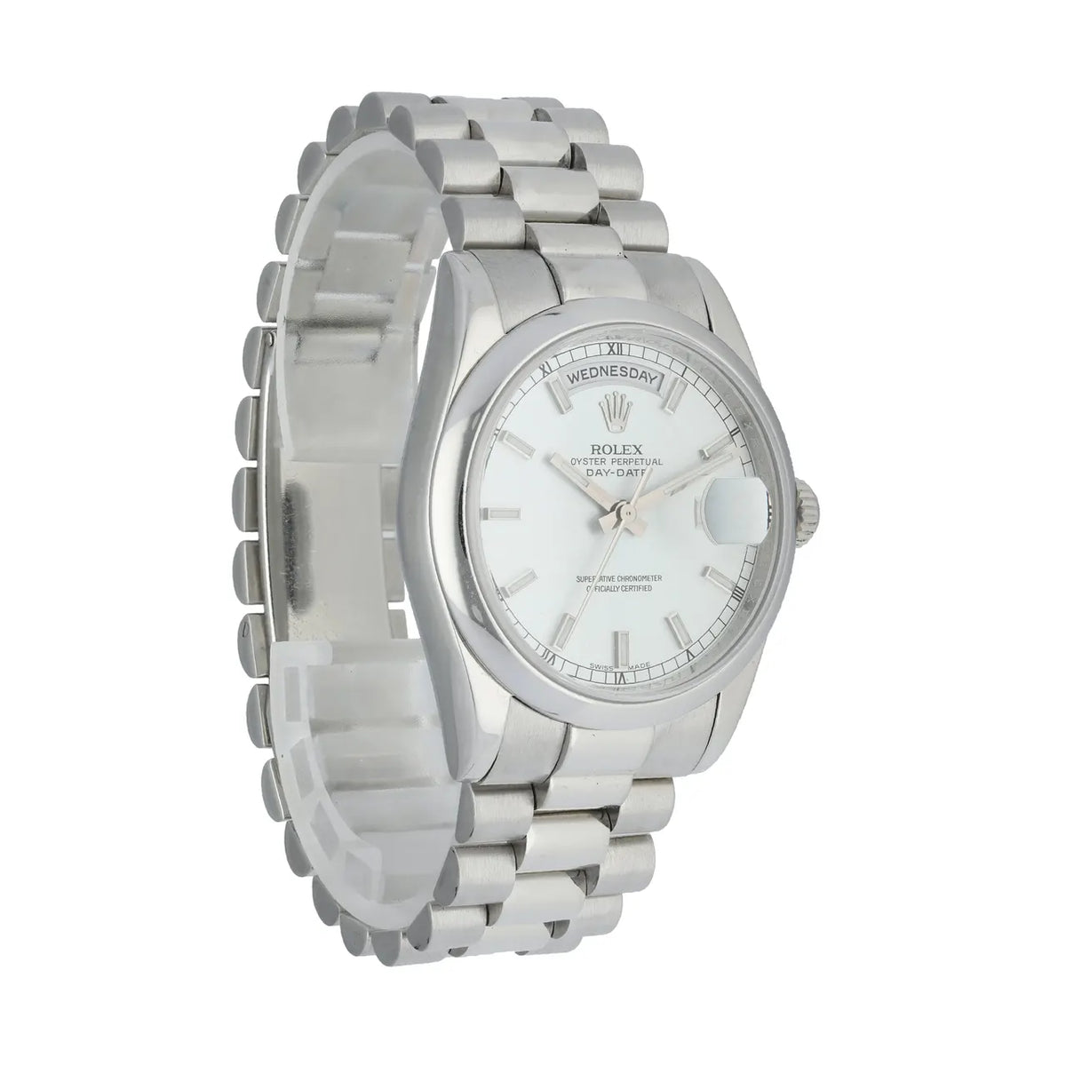 Rolex Day-Date Silver Dial stainless steel - Hình 3