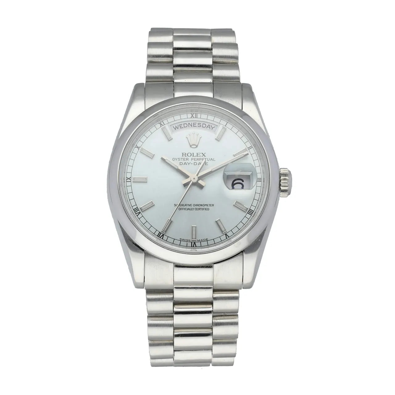 Rolex Day-Date Silver Dial stainless steel