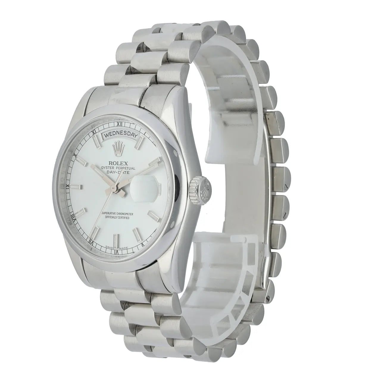 Rolex Day-Date Silver Dial stainless steel - Hình 2