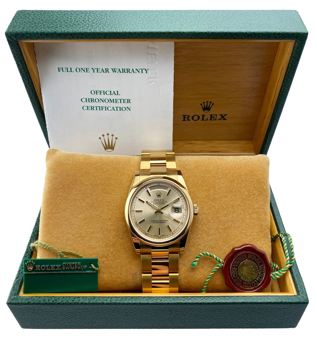 yellow Rolex Gold Champagne Day-Date - Hình 2
