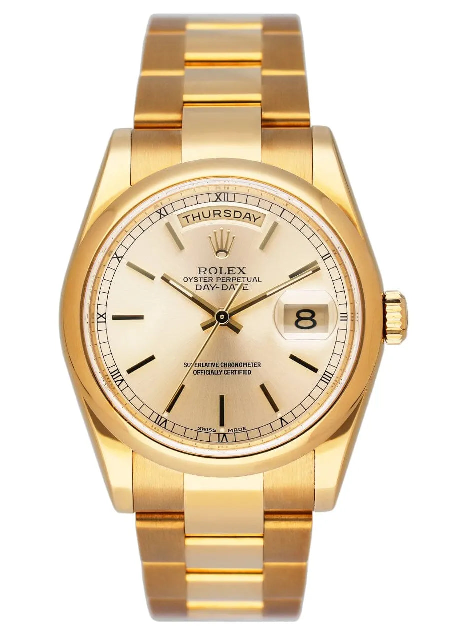 yellow Rolex Gold Champagne Day-Date
