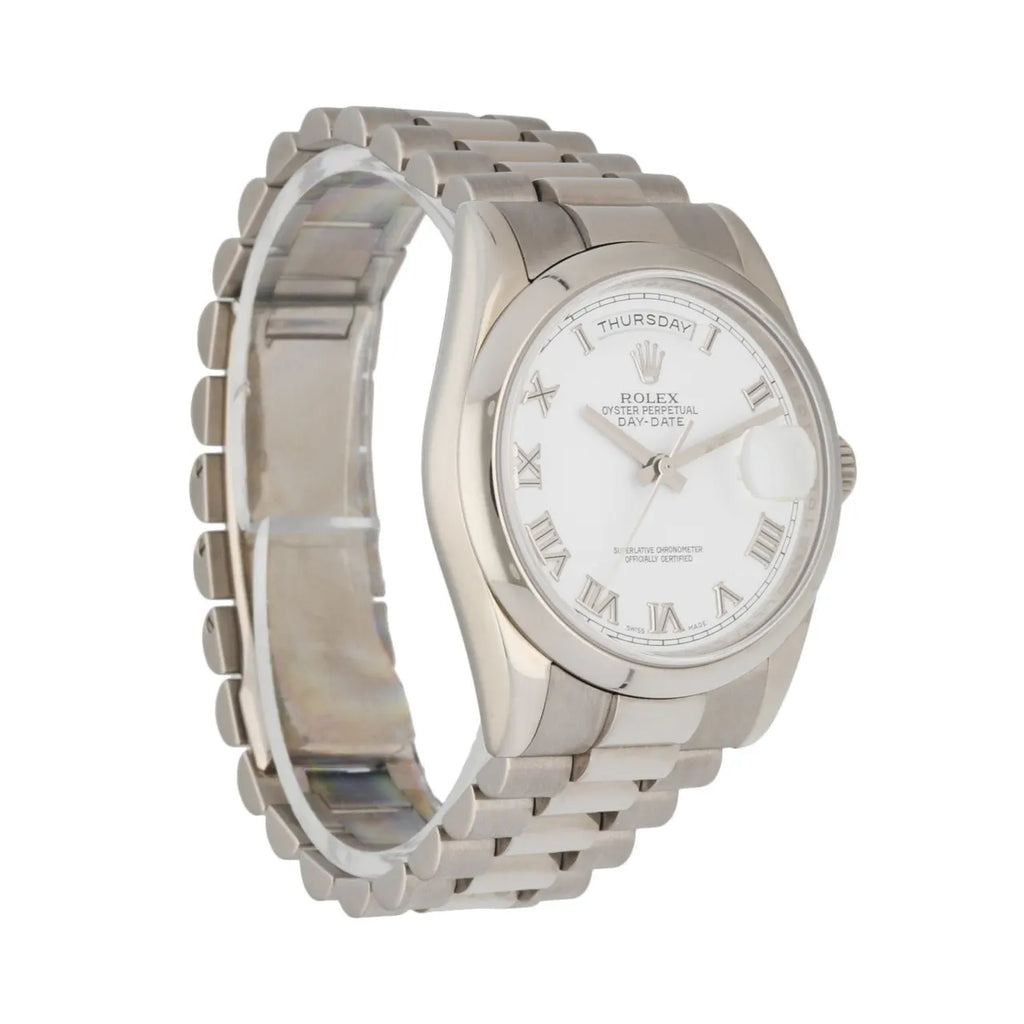 Rolex Day-Date White Dial Stainless - Hình 3