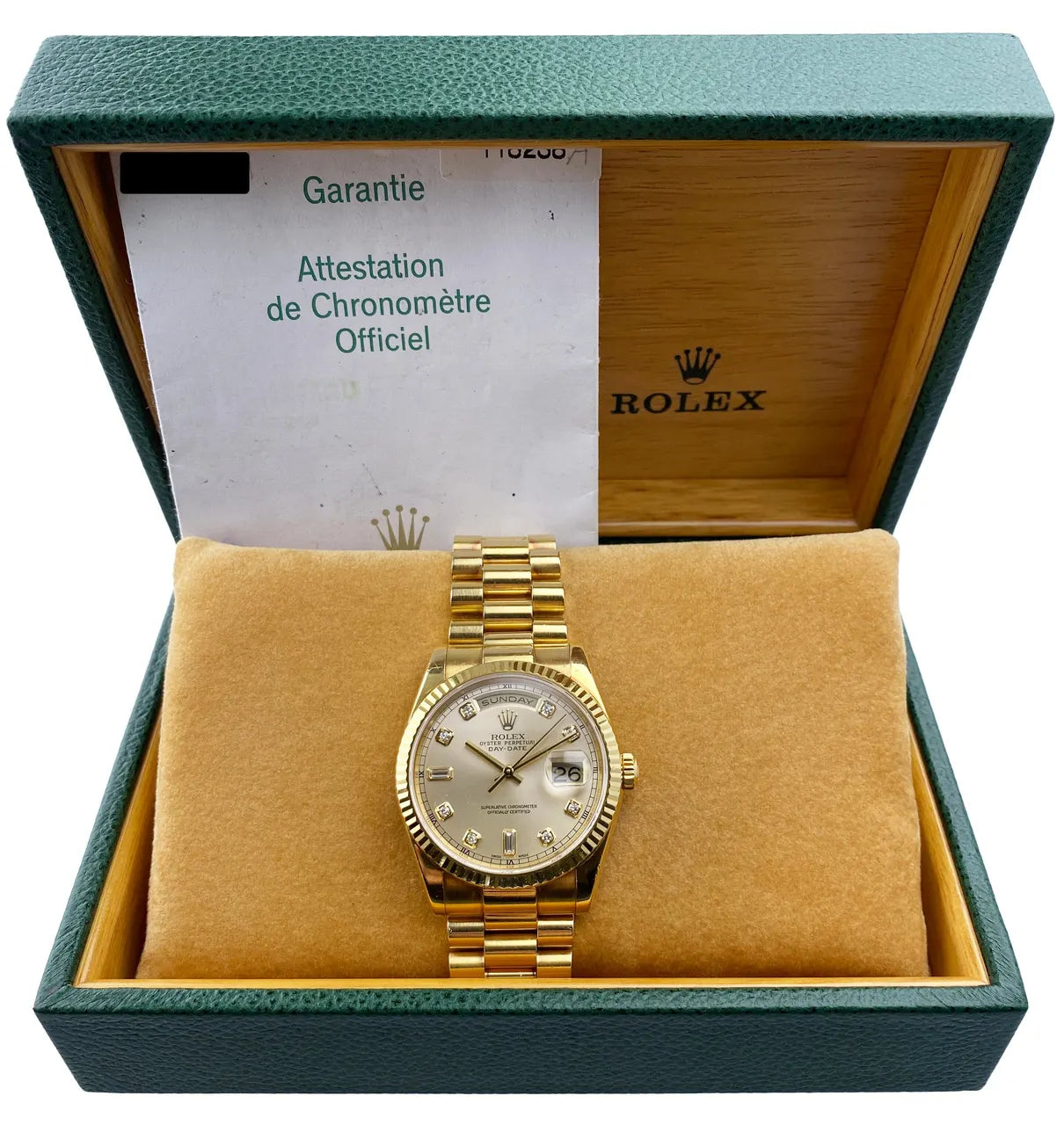 day Rolex Gold Diamond Champagne - Hình 2