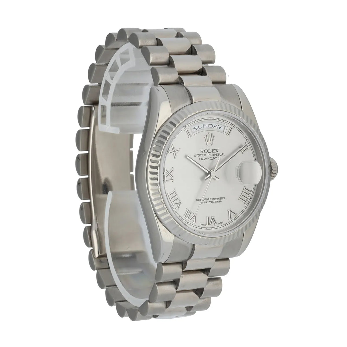 Rolex Silver Day-Date Steel - Hình 3