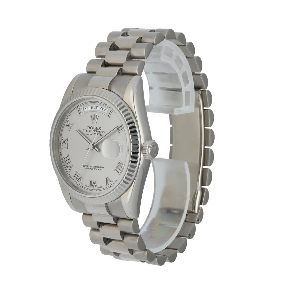 Rolex Silver Day-Date Steel - Hình 2