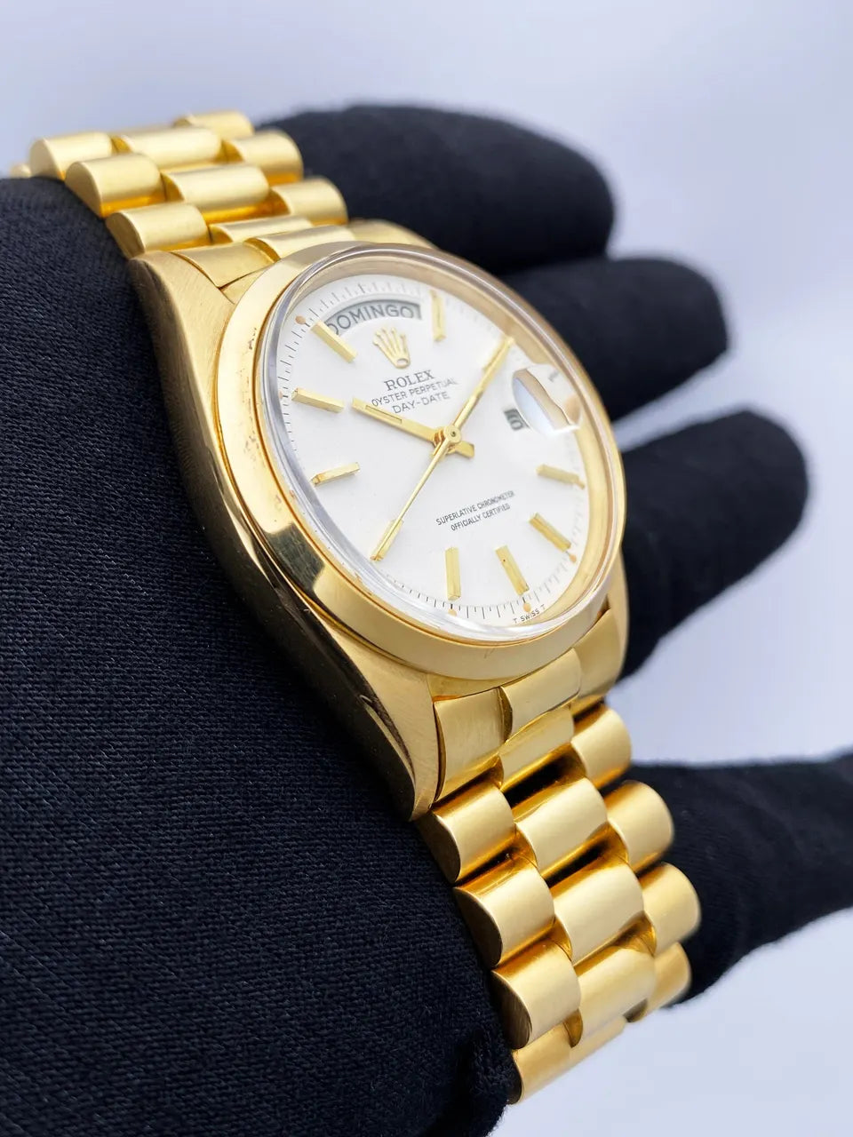 Rolex Day-Date Gold White Dial - Hình 3
