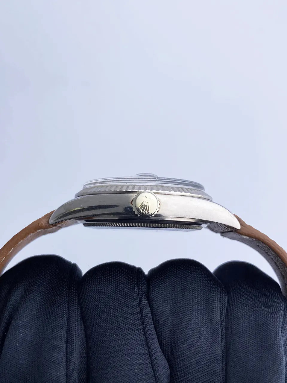 Rolex Day-Date Silver Leather - Hình 4