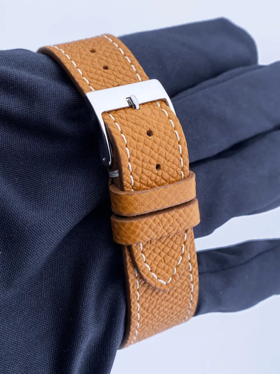 Rolex Day-Date Silver Leather - Hình 7