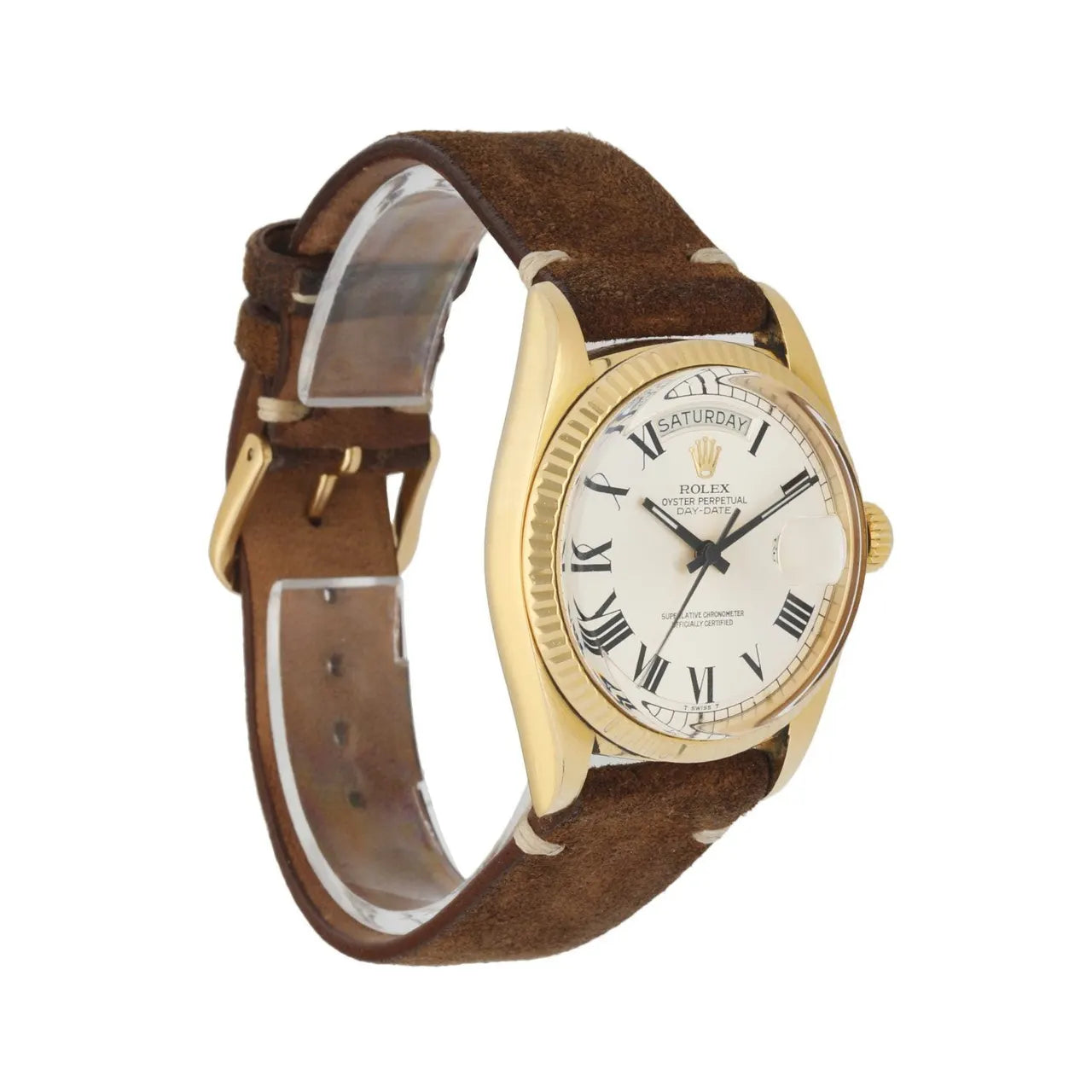 Rolex Day-Date Gold Suede - Hình 3
