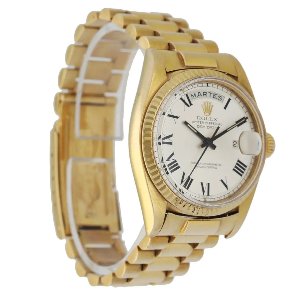 Rolex Day-Date 18K Gold Silver - Hình 2