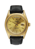 Rolex Yellow Gold Leather