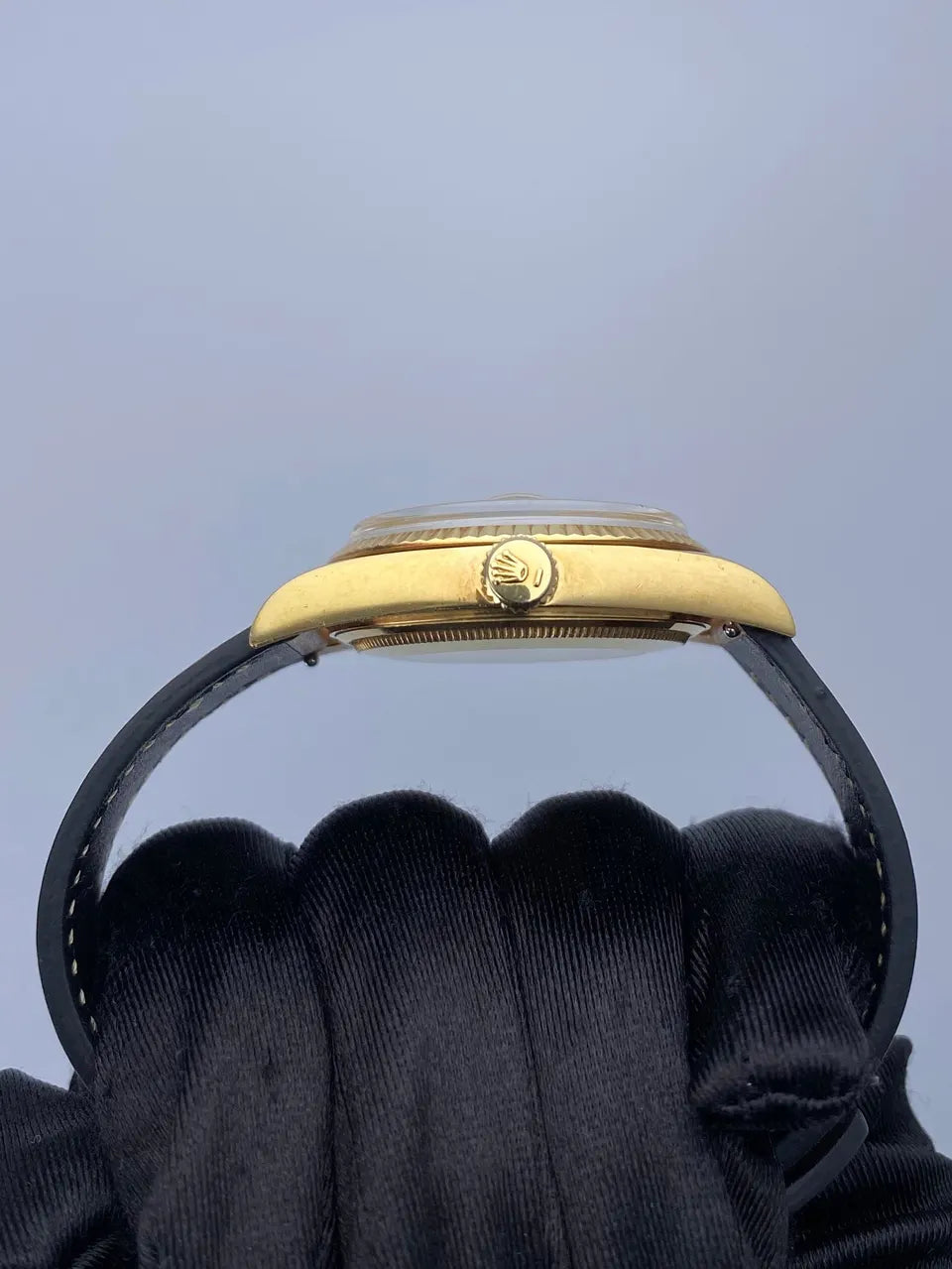 leather Rolex Day-Date Gold Champagne - Hình 4