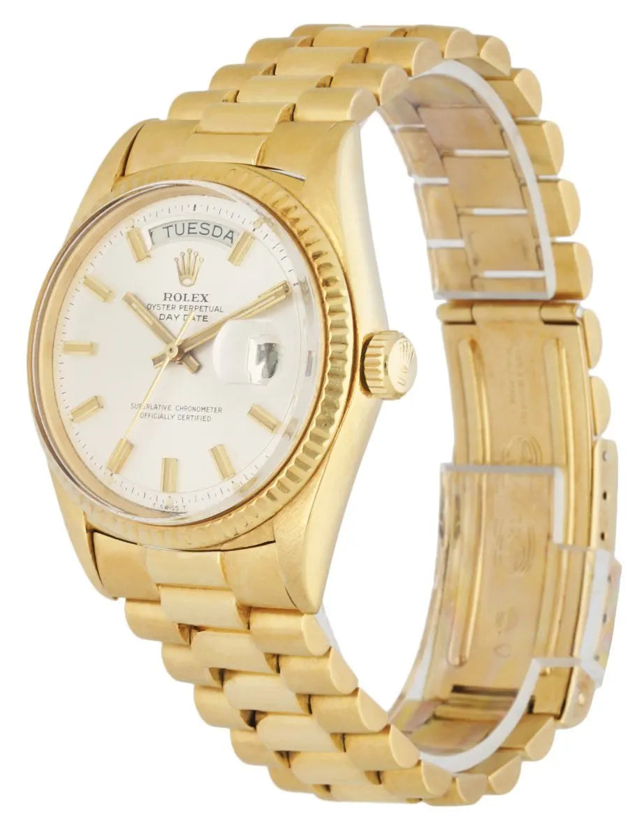 Rolex Day-Date Gold Silver Dial - Hình 2