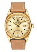leather Rolex Day-Date Gold Champagne