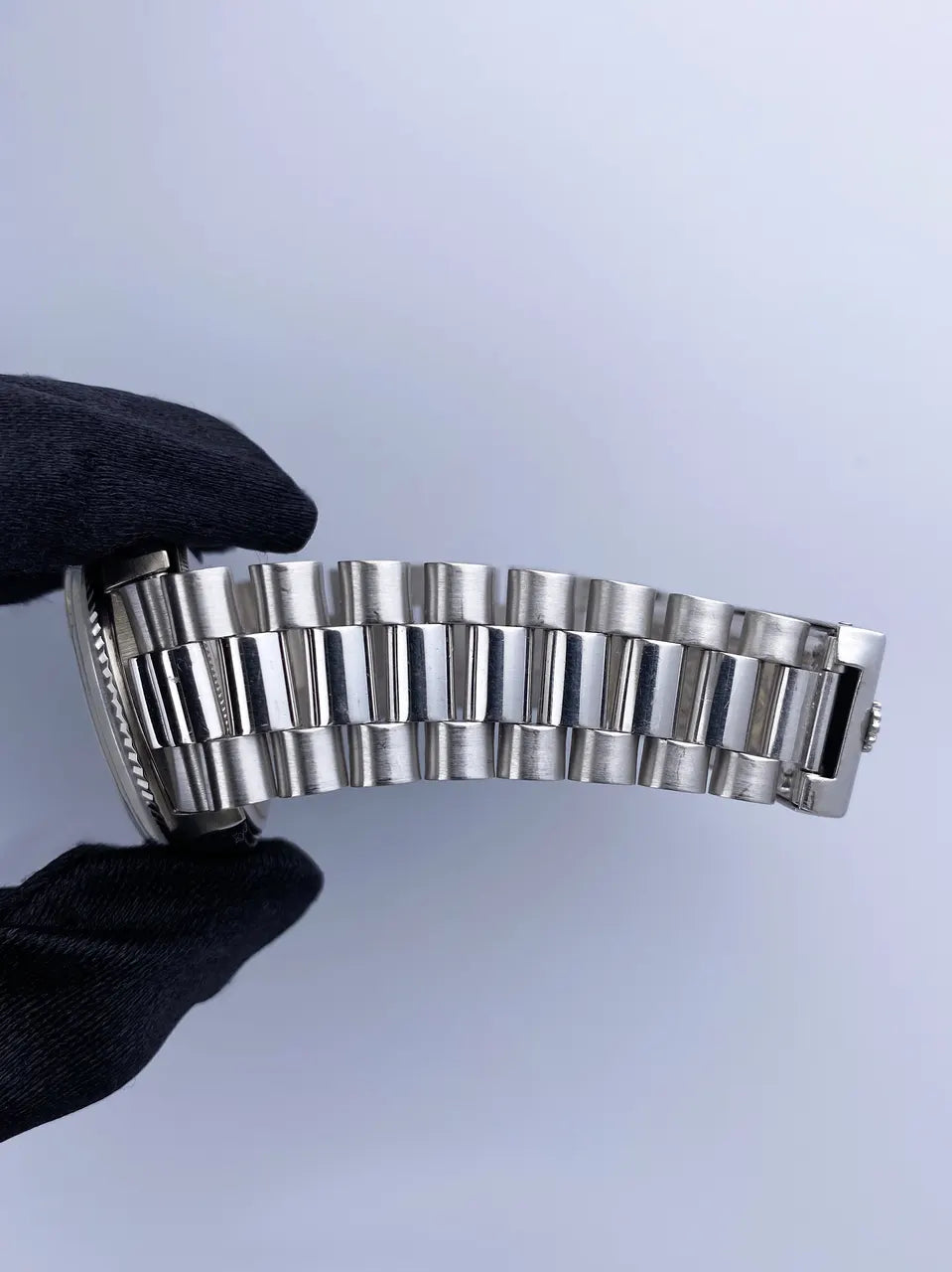 steel Rolex Day-Date Silver Diamond - Hình 7
