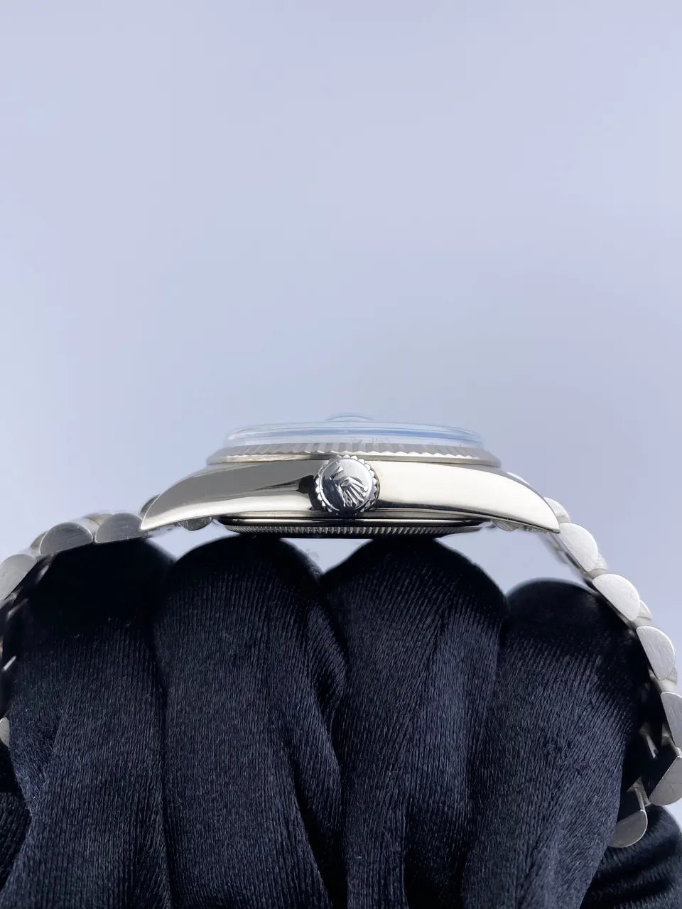 steel Rolex Day-Date Silver Diamond - Hình 3