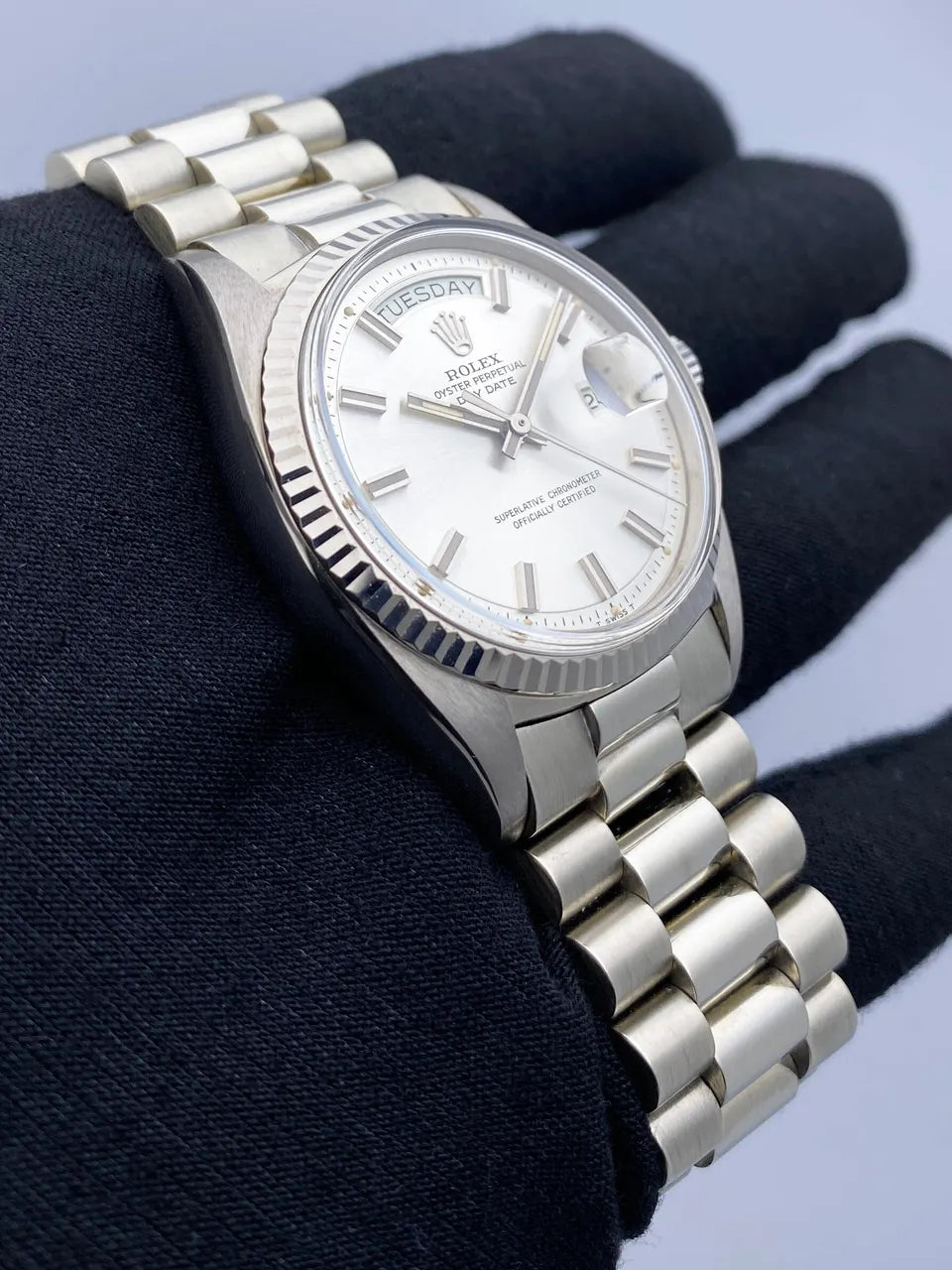 Rolex Day-Date Silver Dial stainless steel - Hình 3