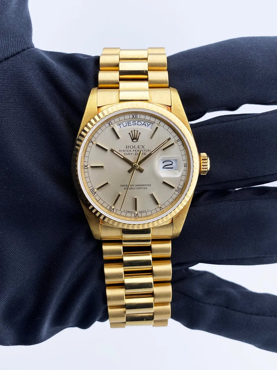 Rolex Day-Date Gold Silver - Hình 2