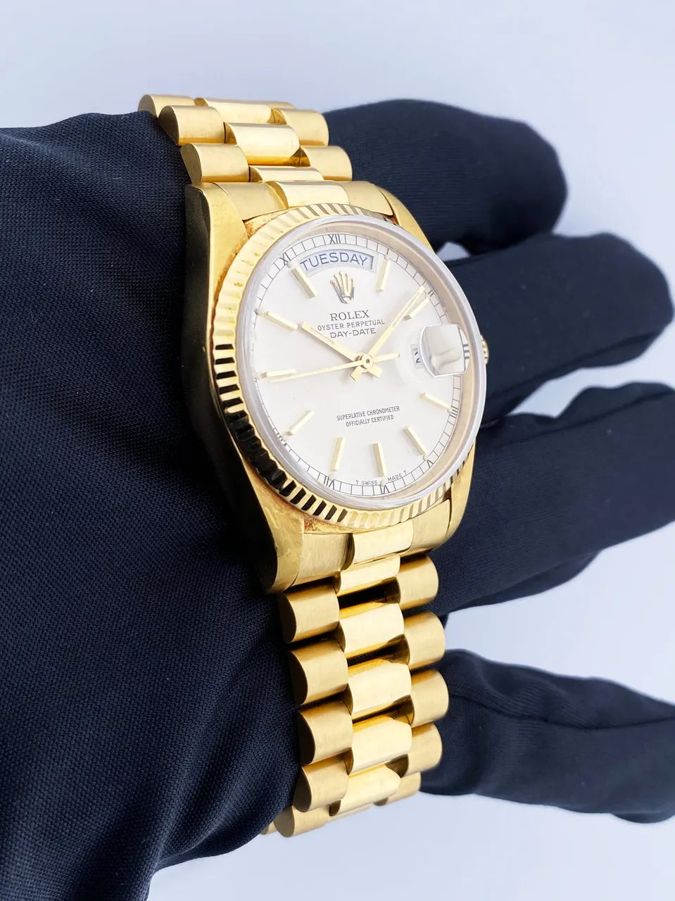 Rolex Day-Date Gold Silver - Hình 3