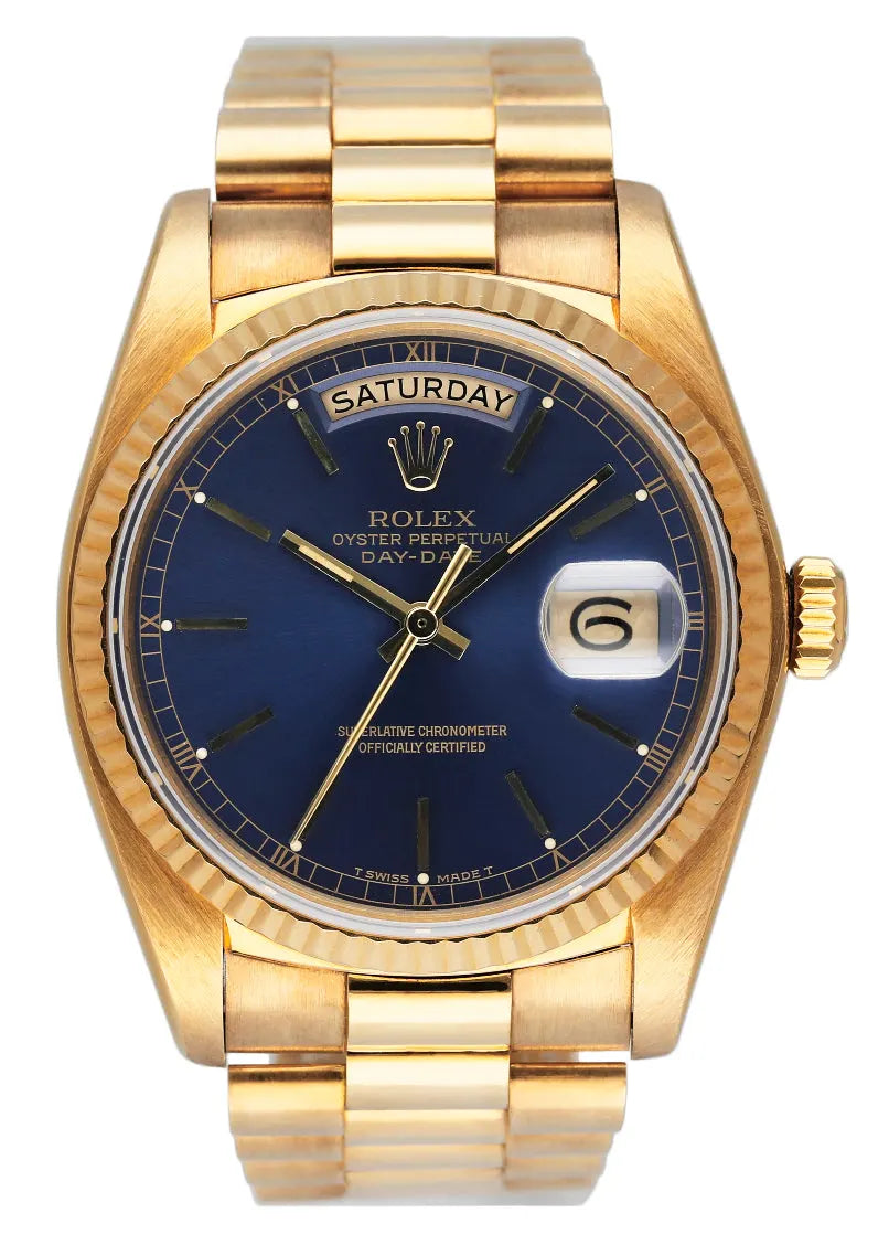 president Rolex Day-Date Gold Blue Dial