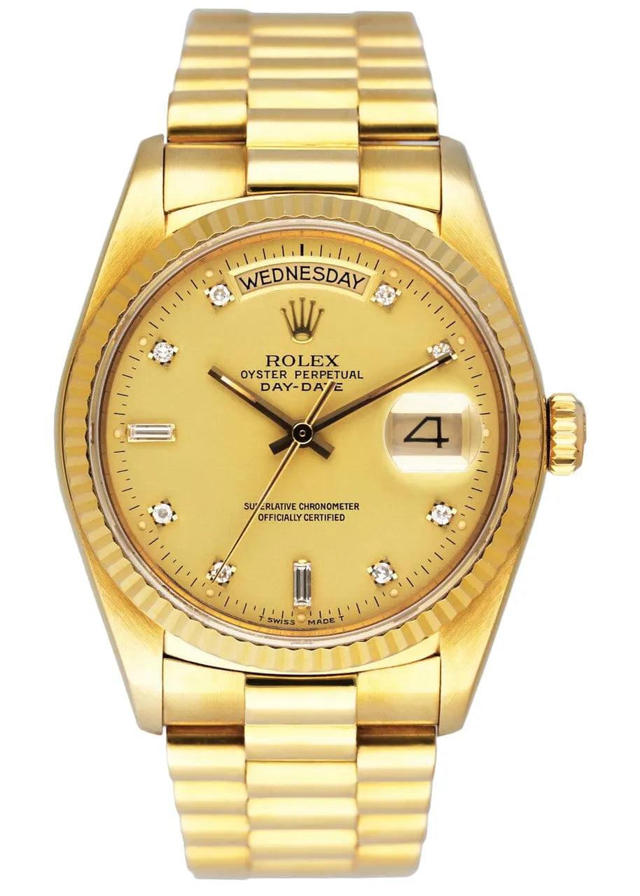 day date Rolex Gold Diamond Dial