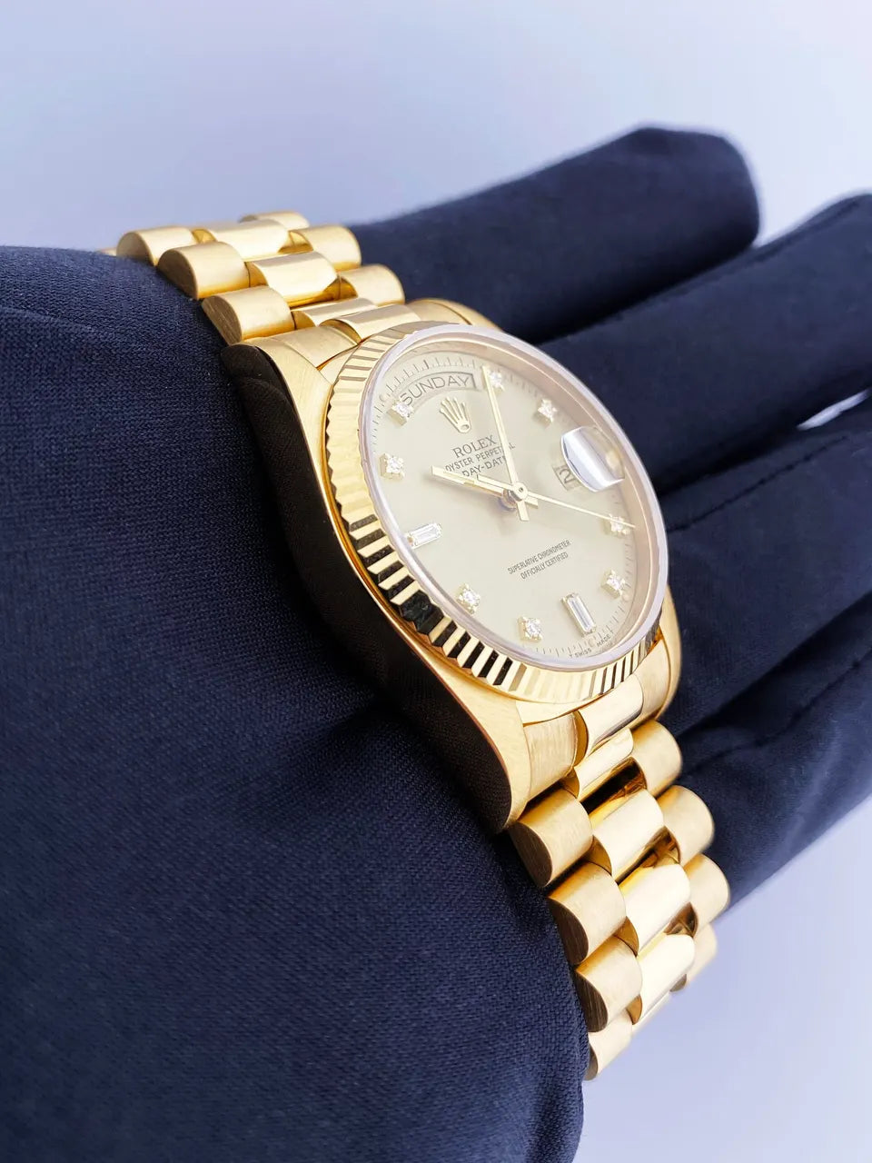 day date Rolex Gold Diamond Dial - Hình 3
