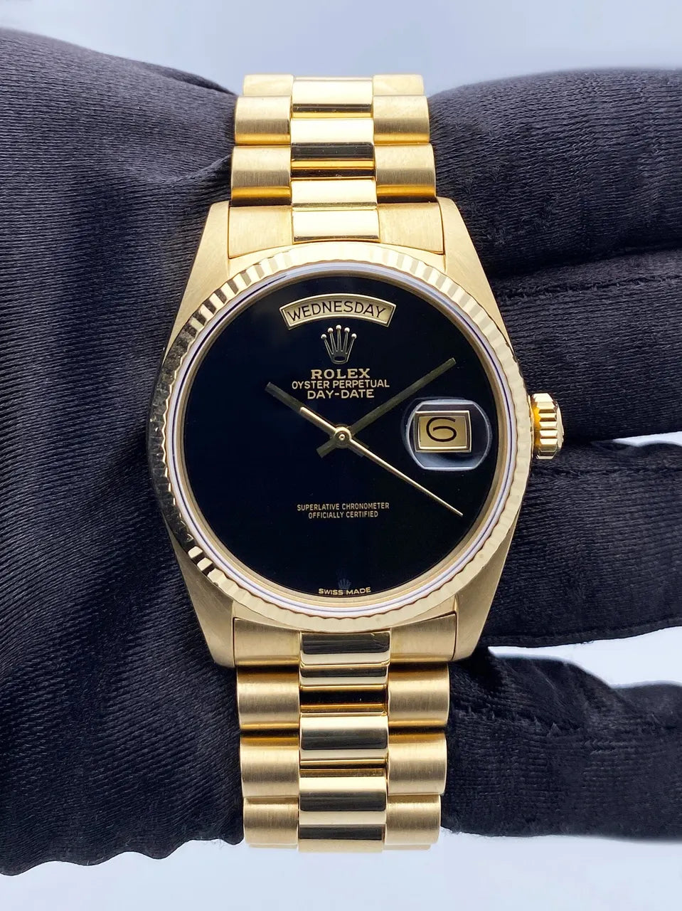 Rolex Day Date Gold Black - Hình 2