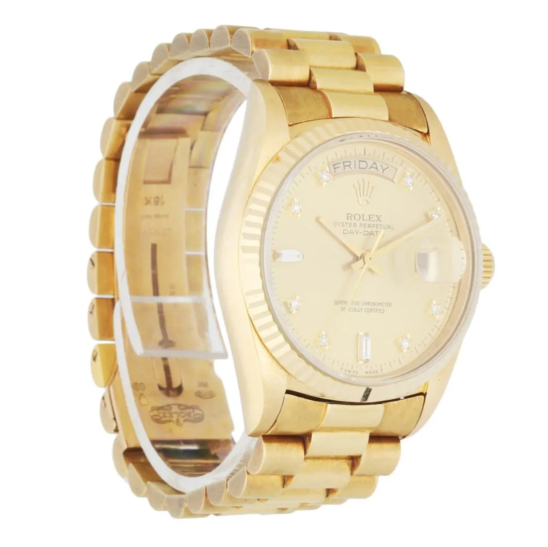 day Rolex Gold Champagne Diamond Dial - Hình 2