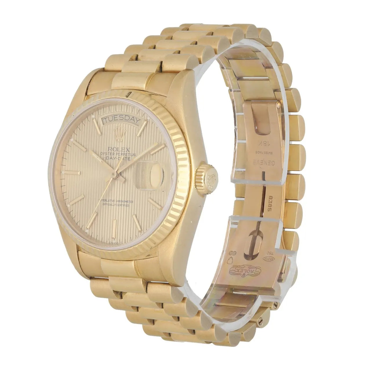 day Rolex Gold Fluted Dial - Hình 2