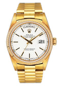 dial Rolex Day-Date Gold White