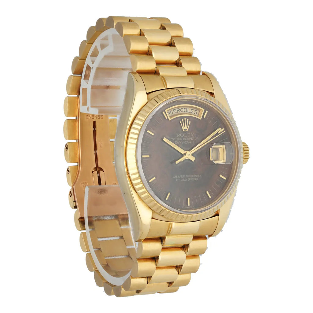 Rolex Wood Dial Gold Spanish - Hình 4