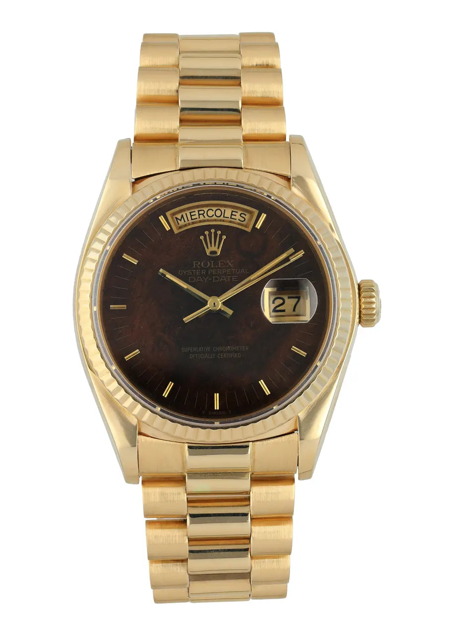 Rolex Wood Dial Gold Spanish - Hình 2