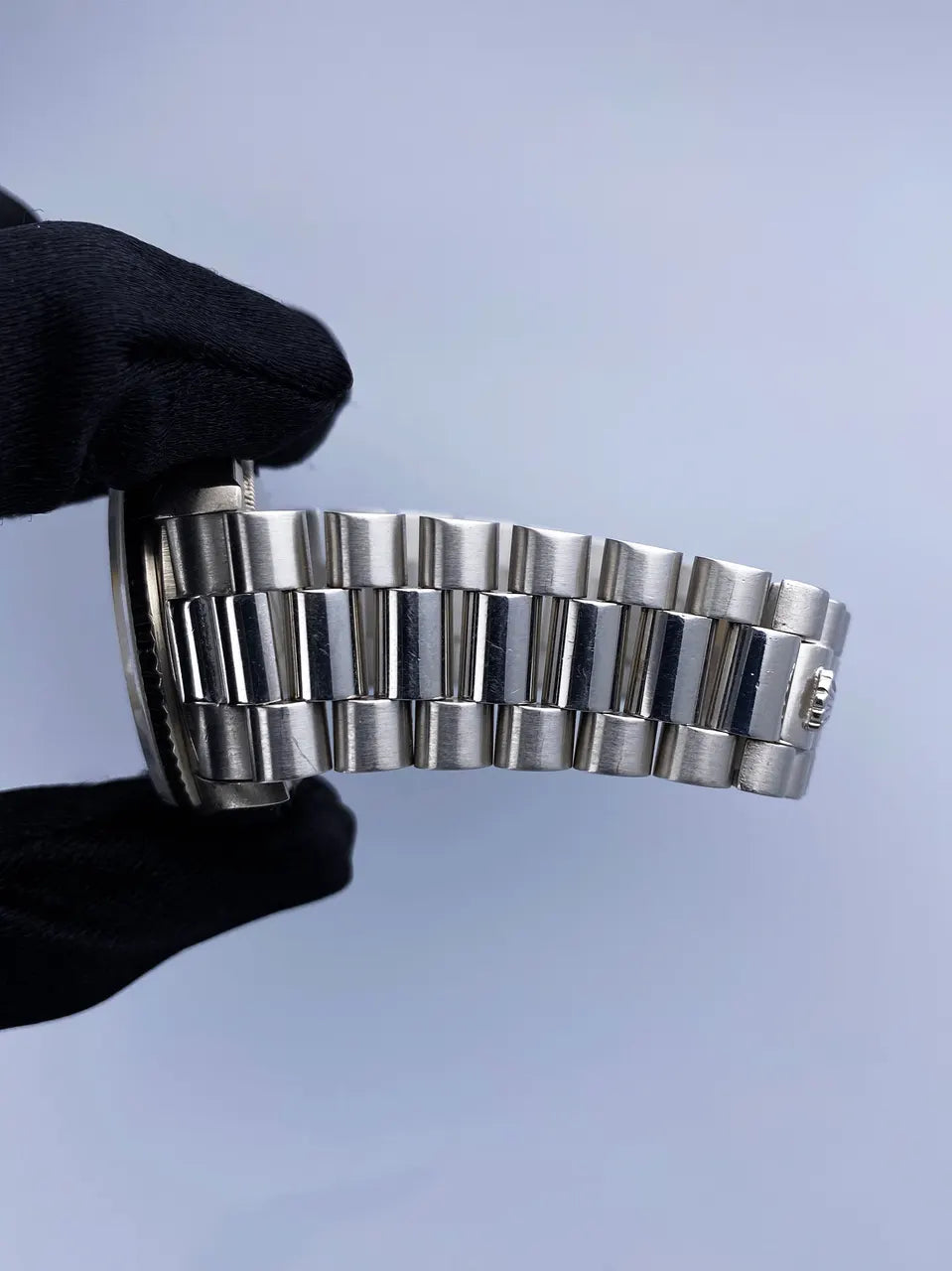 stainless steel Rolex Day-Date Silver Dial - Hình 8