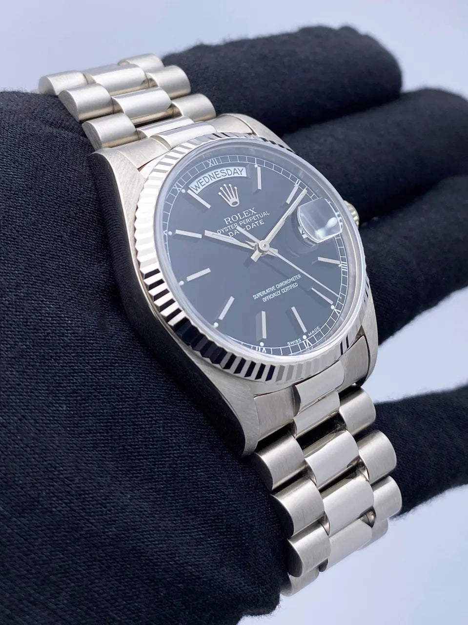 Rolex Day-Date Steel Black - Hình 4