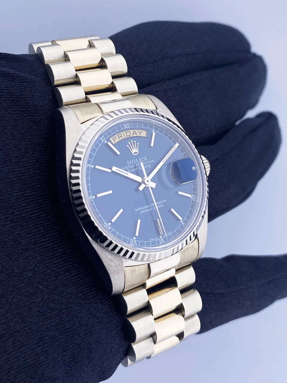 Rolex Day-Date Blue Dial stainless - Hình 3