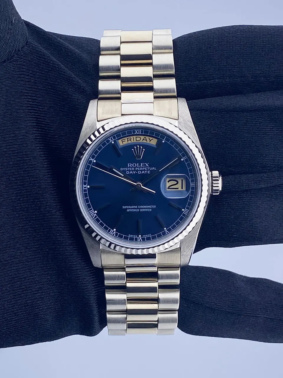 Rolex Day-Date Blue Dial stainless - Hình 2
