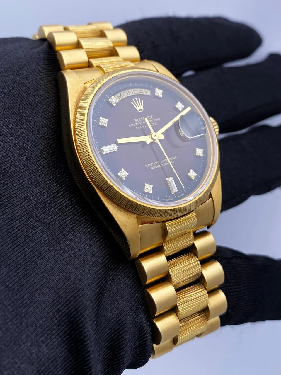 Rolex Gold Brown Diamond - Hình 2