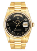 Rolex Gold Black Wood