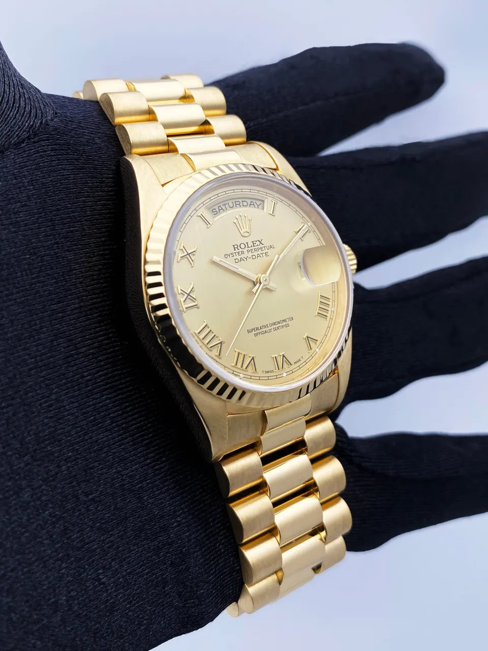 Rolex Gold Roman Champagne - Hình 4