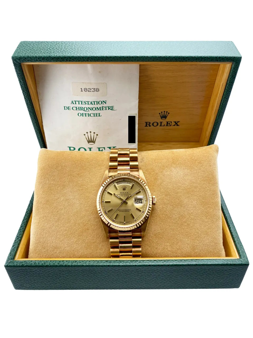 Rolex Day-Date Gold Champagne dial - Hình 2