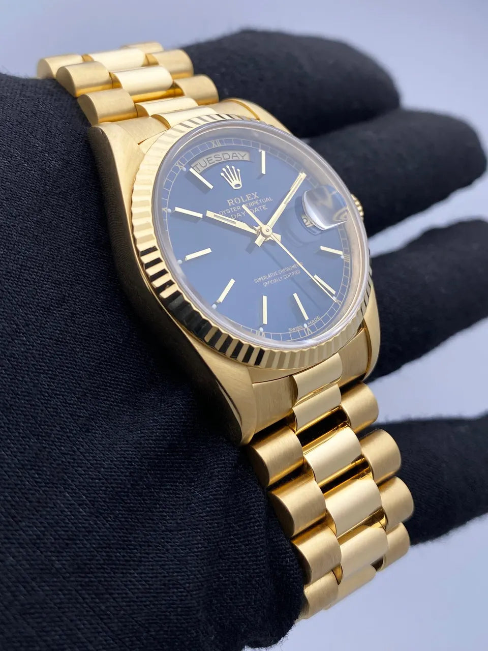 Rolex Blue Gold Presidential - Hình 3