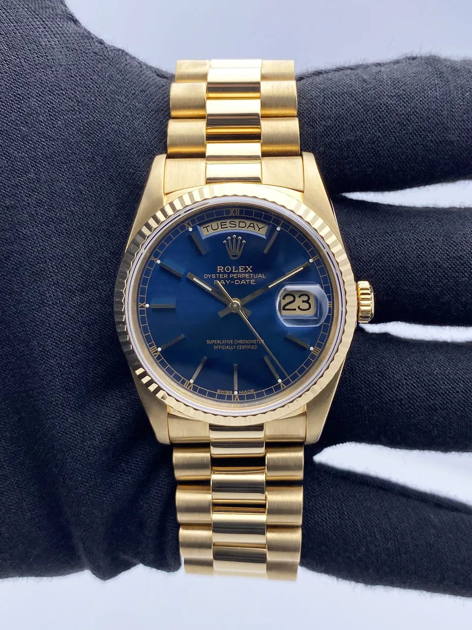 Rolex Blue Gold Presidential - Hình 2
