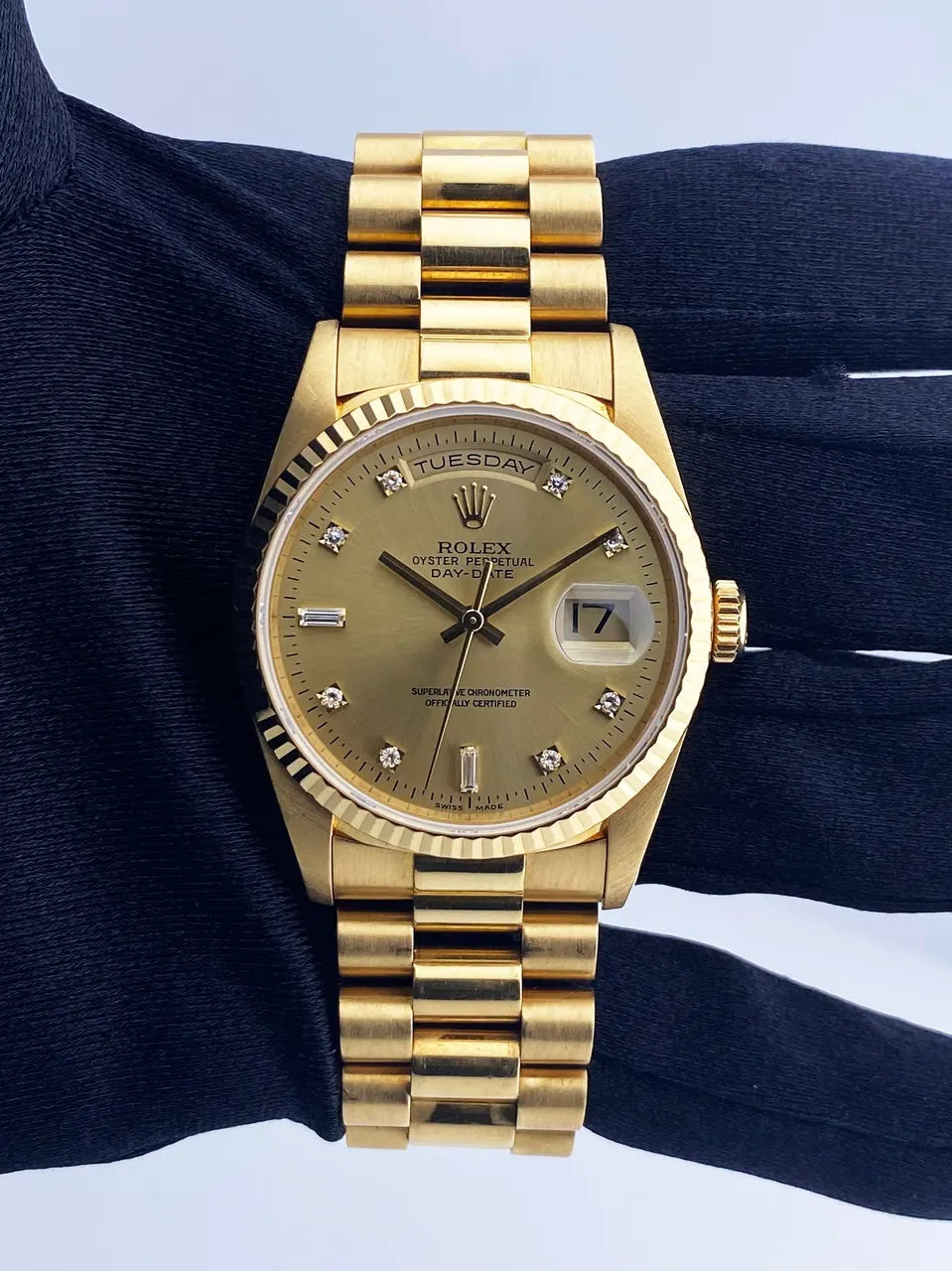 dial Rolex Gold Diamond Day-Date - Hình 2