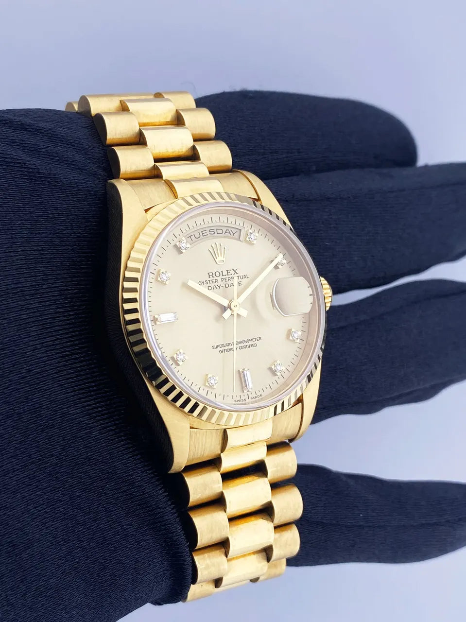 dial Rolex Gold Diamond Day-Date - Hình 3