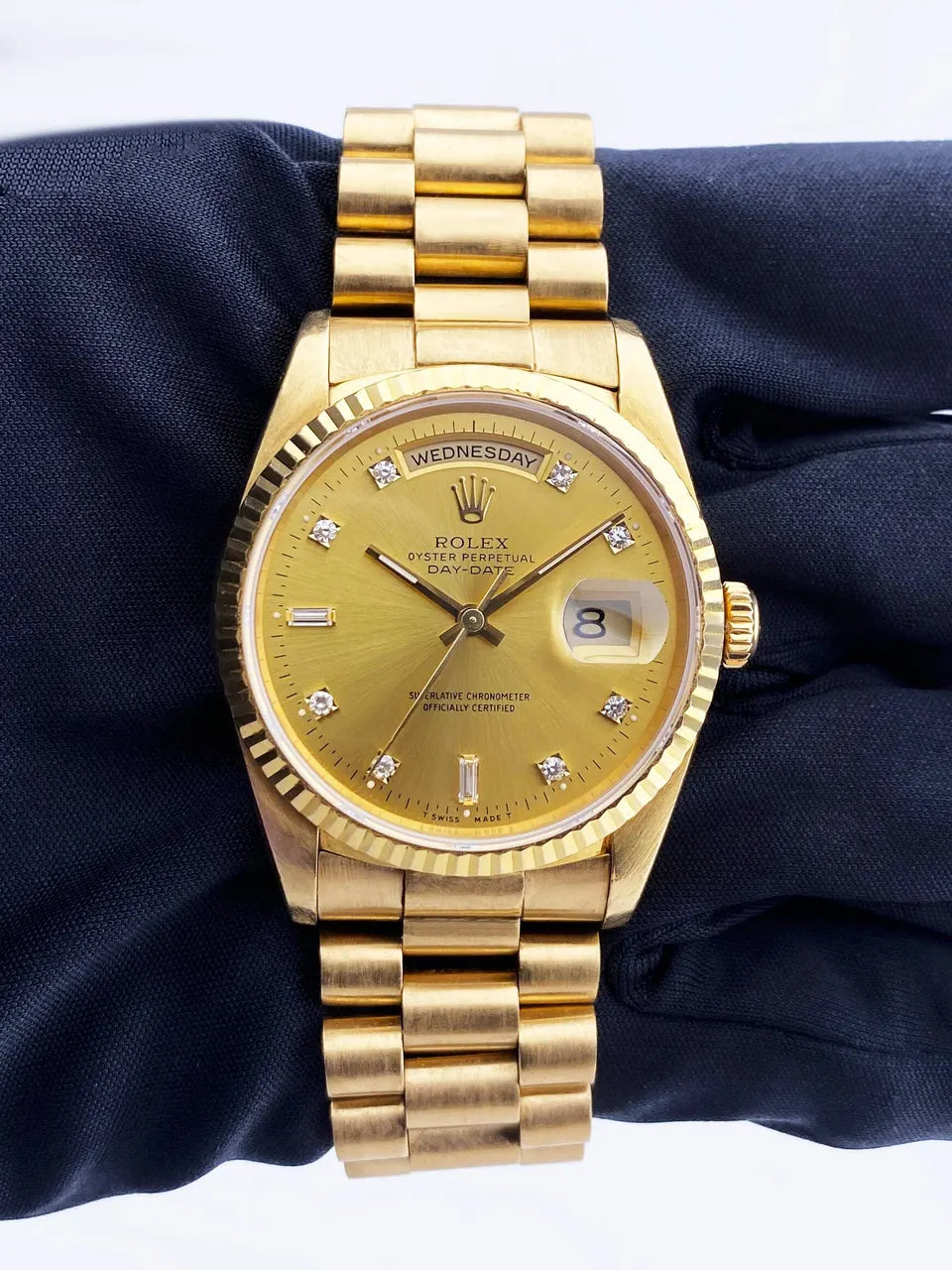 Rolex Gold Diamond Day-Date dial - Hình 2