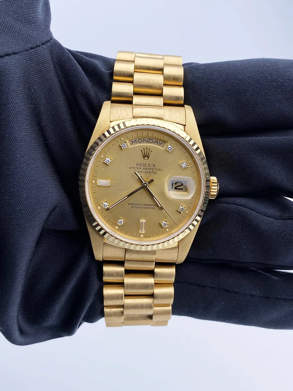 Rolex Gold Champagne Diamond - Hình 2