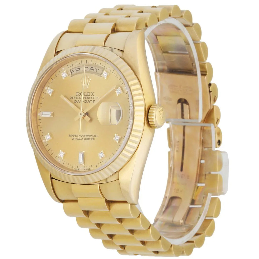 champagne Rolex Gold Diamond Day-Date - Hình 2