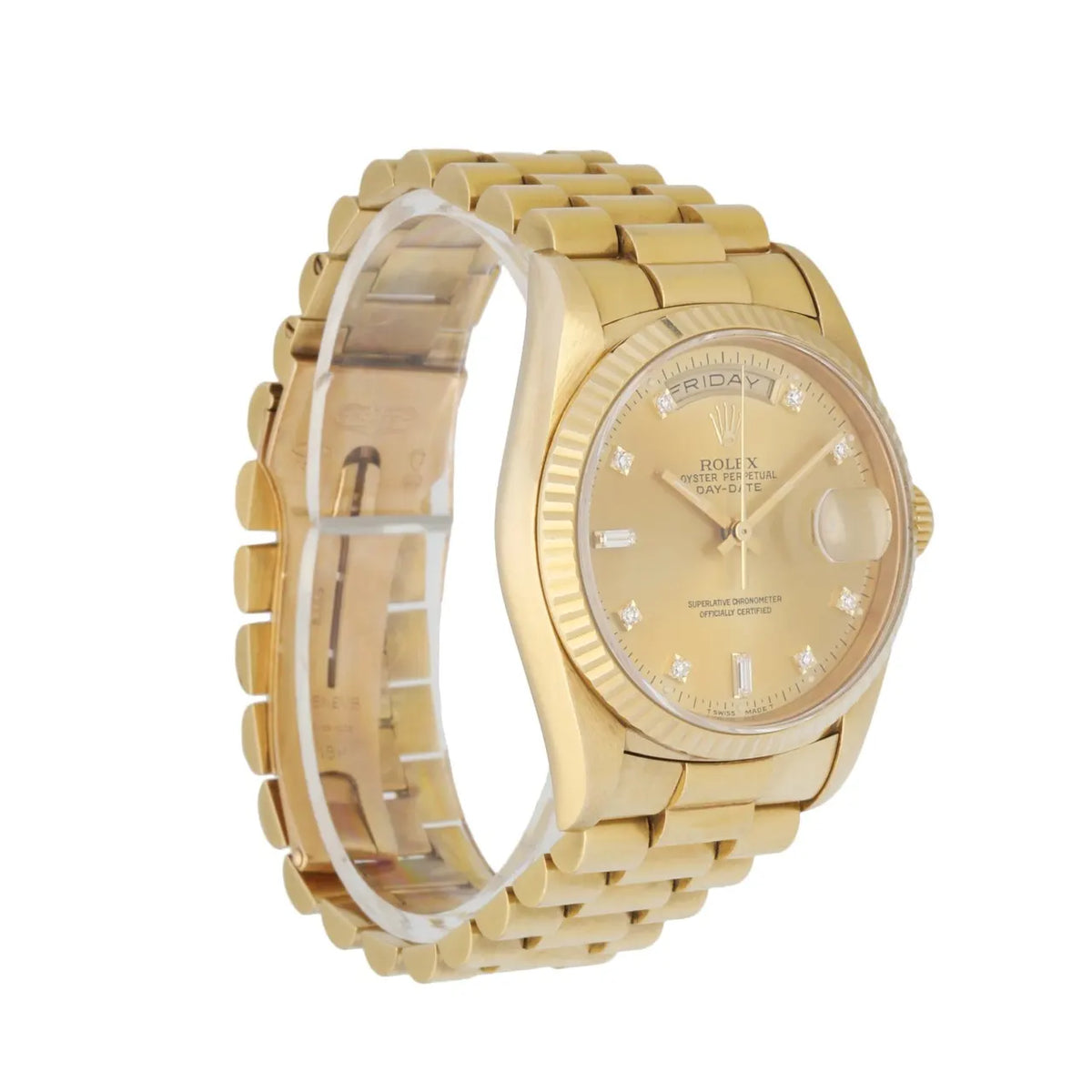champagne Rolex Gold Diamond Day-Date - Hình 3